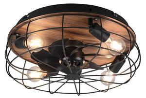 Starluna Lindby Corlys ventilatore con luce decoro legno