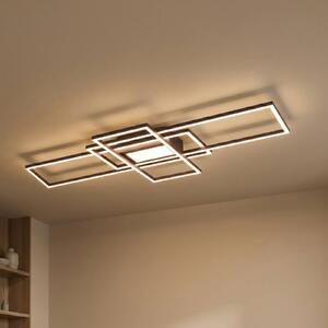 Trio Lighting Plafoniera a LED Irvine, dimmerabile, Nero, Soggiorno / Sala da pranzo, Metallo, Moderno, Plafoniera LED