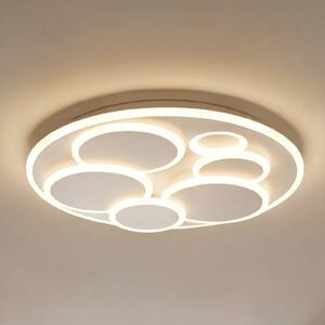 FISCHER & HONSEL Plafoniera a LED Dots, dimmerabile, Bianco / Opale, Soggiorno / Sala da pranzo, Metallo, Moderno, Plafoniera LED