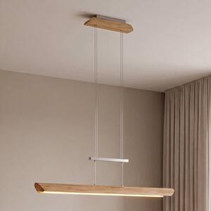 Elobra Lampada a sospensione Colombia, dimmerabile, Legno chiaro, Soggiorno / Sala da pranzo, Legno, Moderno, Lampada a sospensione