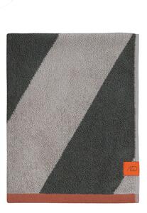 Asciugamano in spugna color kaki in cotone organico 70x133 cm Diagonal - Mette Ditmer Denmark