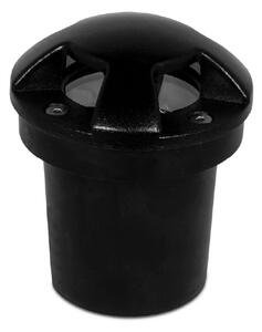Segnapasso calpestabile Led 7W da incasso Rotondo Quadrupla emissione Nero IP65 Bianco freddo 6000K Wisdom