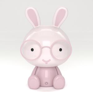 Lampada da tavolo LED Bunny touch rosa bianco naturale dimmerabile