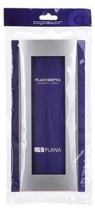 Placca 7 moduli 506 in plastica argento compatibile Vimar Plana