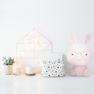Lampada da tavolo LED Bunny touch rosa bianco naturale dimmerabile