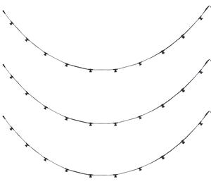 Catena luminosa collegabile nera con spina 14m 30 luci IP64 - Lubber