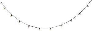Catena luminosa nera collegabile con spina, 6m, 10 luci E27, IP64 - Lubber