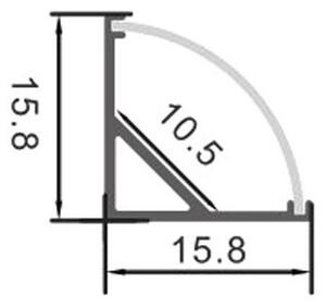 BRUMBERG One profilo LED angolare, alu, 3 metri