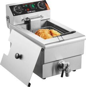 Friggitrice elettrica commerciale 3000 W 9 L in acciaio inossidabile aggiornata 200 °C