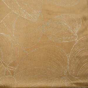 Tovaglia centrale in velluto con stampa lucida di foglie color miele Larghezza: 35 cm | Lunghezza: 140 cm