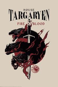 Posters, Stampe Game of Thrones - House Targaryen