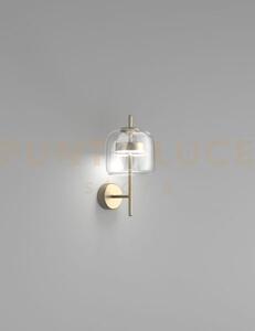 Jube applique a parete s cristallo trasparente oro satinato 2 l3214