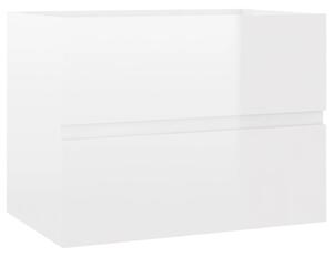 Mobile Lavabo Bianco Lucido 60x38,5x45 cm in Legno Multistrato