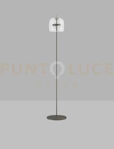 Jube lampada da terra p cristallo trasparente nero opaco 2 l2415 1