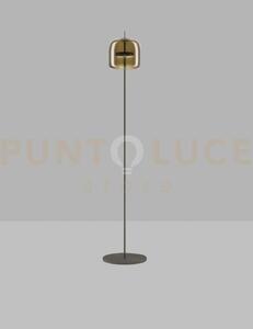 Jube lampada da terra p terra bruciata trasparente nero opaco 2 l24
