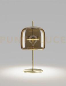 Jube lampada da tavolo p terra bruciata trasparente oro satinato 2 