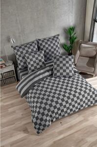 Biancheria da letto color antracite in tessuto damascato per letto matrimoniale 200x200 cm Kareli – Mijolnir