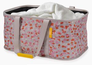Cesto portabiancheria in tessuto rosso-grigio pieghevole 35 l Hold-All - Joseph Joseph