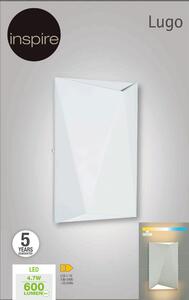 Applique design Lugo LED bianco, in metallo, D. 11.66 cm 19.6x11.66 cm, 2 luci INSPIRE