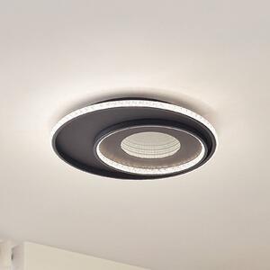 Plafoniera a LED Inessa Lindby, dimmerabile, Nero, Soggiorno / Sala da pranzo, Metallo, Moderno, Plafoniera LED