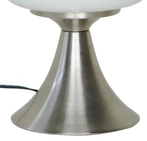 Lampada da tavolo LED Kinoko touch nichel bianco caldo dimmerabile