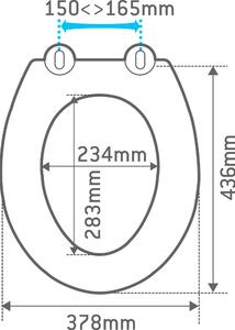 Copriwater ovale Universale Easy SENSEA duroplast bianco