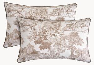 Set di 2 federe in cotone percalle Toile De Jouy