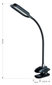 Immax 08998L - Lampada da tavolo dimmerabile LED+CCT con clip CLIP 7,5W/230V nera