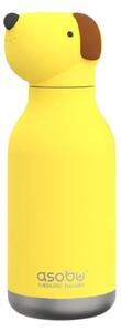 BORRACCIA BESTIE ANIMAL BOTTLE ART. SBV-44 YELLOW DOG ASOBU YELLOW