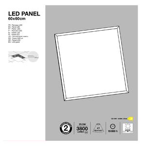 Pannello LED Pannello Led 3x59.5 cm Ø 59.5 cm, bianco naturale, 3800LM
