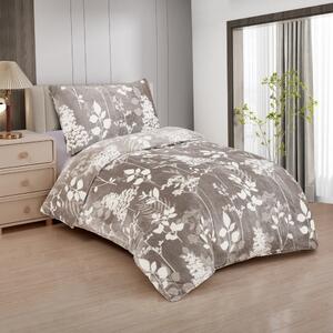 Biancheria da letto grigia in micropile per letto singolo 140x200 cm Sambuco – My House
