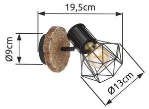 Globo 54017W-1 - Faretto da parete PRISKA 1xE27/60W/230V