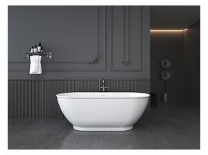 Vasca da bagno freestanding ovale 240 L 170 x 75 x 60 cm Bianco Acrilico - MOBULA
