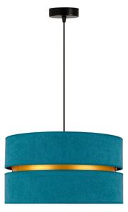 Duolla - Lampadario a sospensione con filo DUO 1xE27/15W/230V diametro 40 cm turchese/oro
