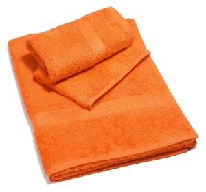 Asciugamano con Ospite in Cotone Minorca Arancio Caleffi