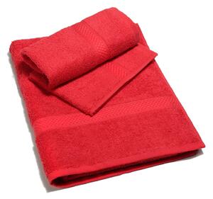 Asciugamano con Ospite in Cotone Minorca Rosso Caleffi