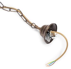 ONLI - Lampadario a sospensione con catena TERESA 3xE14/6W/230V bronzo