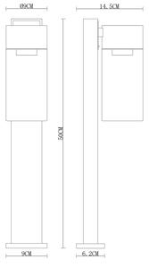 Globo 31976 - Lampada da esterno ETSI 1xE27/40W/230V 50 cm IP44