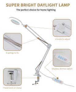 Brilagi - Lampada da tavolo LED dimmerabile con una lente d'ingrandimento LED/12W/5V 3000/4200/6000K bianco