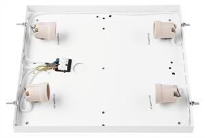 Plafoniera NATURAL SQUARE 4xE27/15W/230V 39x39 cm pino/bianco