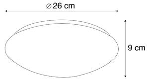 Plafoniera moderna bianca 26 cm con LED - IENE