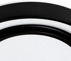 Plafoniera moderna intelligente nera 38 cm con LED e RGB - Jochie