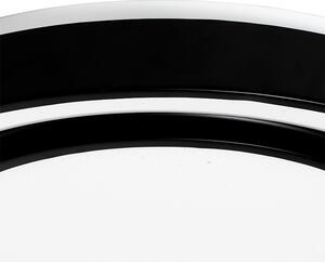 Plafoniera moderna intelligente nera 48 cm con LED e RGB - Jochie