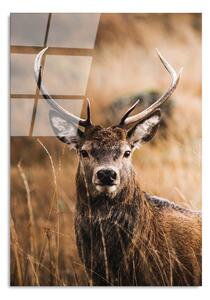 Pittura su vetro 70x100 cm Deer - Wallity