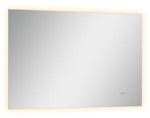 Kleankin Specchio Bagno con Luce LED, Sistema Anti-Appannamento e Tasti Touch, 90x60cm, Argento
