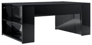 Tavolino da Salotto Nero Lucido 100x60x42cm Legno Multistrato