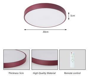 Brilagi-LED dimmerabile plafoniera POOL LED/36W/230V 3000-6000K 30 cm bordeaux+telecomando