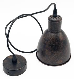 Brilagi - Lampadario LED sospeso su cavo RIDDY 1xE27/60W/230V rame/patina