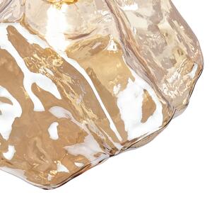 Plafoniera CRISTAL 1xE14/15W/230V ottone/beige fumé