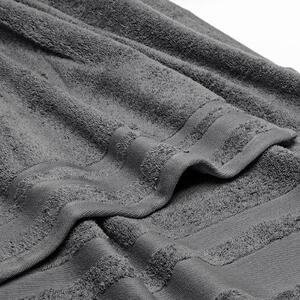 Asciugamano con Ospite in Cotone Soft Antracite Caleffi